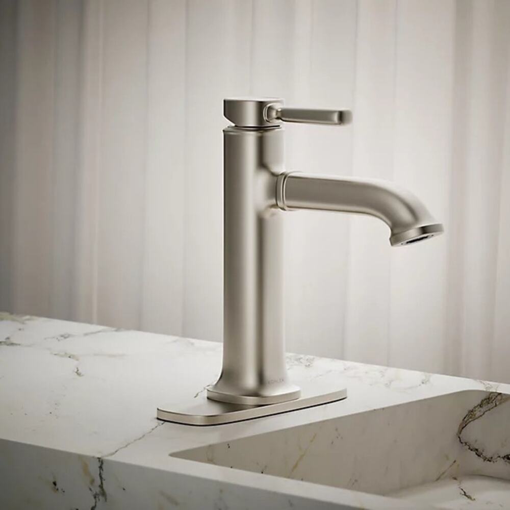 Kohler Terzet Brushed Nickel Single Handled Bathroom Faucet